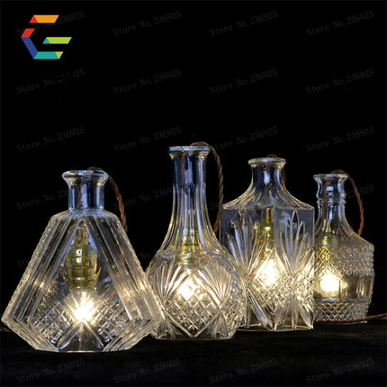 Suspension LED rétro avec abat-jour en verre sculpté — LZ4X9T1
