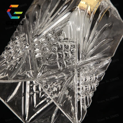 Suspension LED rétro avec abat-jour en verre sculpté — LZ4X9T1