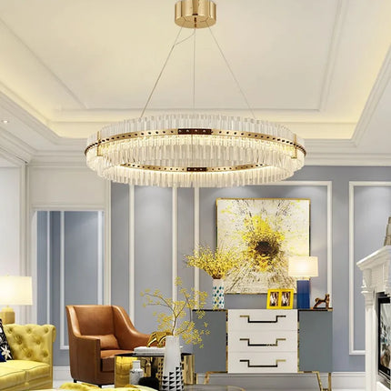 Lustre suspendu moderne en cristal à rayures créatives — LZ4Q9T1