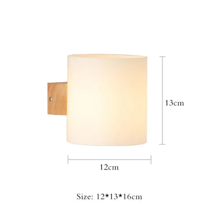 Applique murale nordique en verre et bois pour décoration intérieure — LZ4X9T2