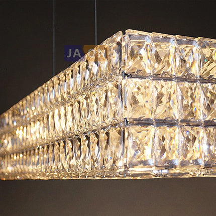 Suspension rétro en cristal avec éclairage LED élégant — LZ4X9T