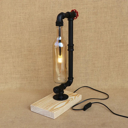 Lampe de bureau industrielle vintage avec abat-jour bouteille — LZ4F9XQ