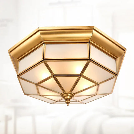Plafonnier étanche en cuivre au design européen simple et moderne — LZ4X9T