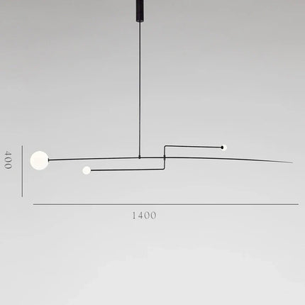 Suspension LED géométrique en fer au design moderne — LZ4X9Q2