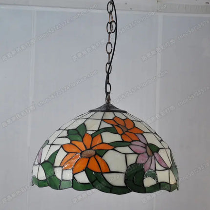 Lustre en verre tournesol style américain pour éclairage intérieur campagne — LZ4QJ7