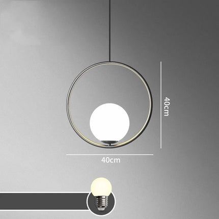 Lustre LED rétro en verre pour décoration intérieure — LZ4D9XQ