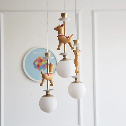 Suspension lampe de chevet en bois moderne pour enfants — LZ4X9T