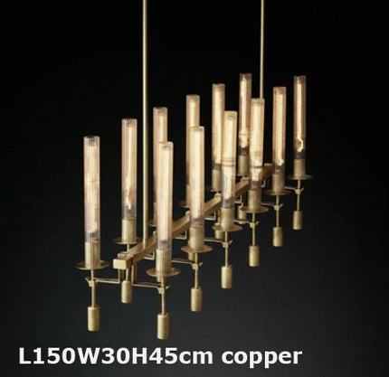 Suspension vintage en fer et verre à design personnalisé — LZ4X9Q