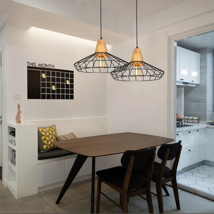 Suspension vintage en fer avec cage et LED GZMJ — LZ4T9Q