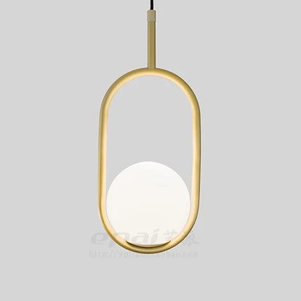 Suspension industrielle vintage avec globe en verre — LZ4X7Q2N