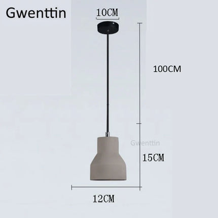 Suspension vintage en ciment style nordique industriel pour intérieur — LZ4X9M