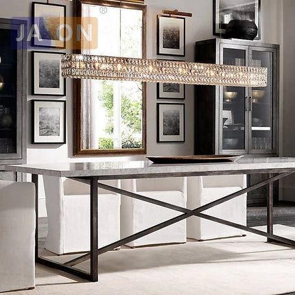 Suspension rétro en cristal avec éclairage LED élégant — LZ4X9T