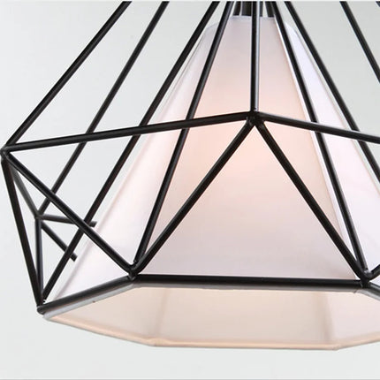Suspension cage à oiseaux en métal noir avec éclairage LED — LZ4X9P