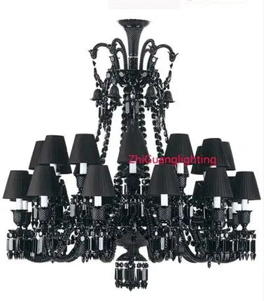 Lustre en cristal noir pour éclairage élégant et luxueux — LZ4X9QJ2