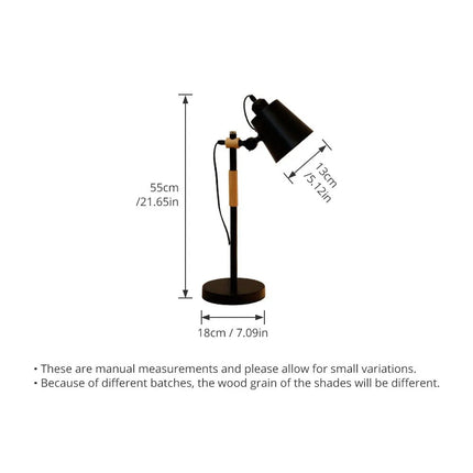 Lampe de bureau nordique en bois et métal moderne — LZ4X9T2