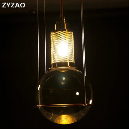 Suspension en verre cristal au design nordique pour cafés et restaurants — LZ4X9B2