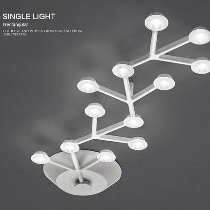 Plafonnier LED en métal et acrylique motif fleur de prunier — LZ4X9T