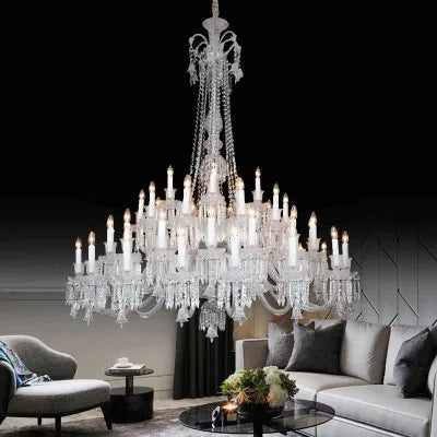Lustre en cristal noir pour éclairage élégant et luxueux — LZ4X9QJ2
