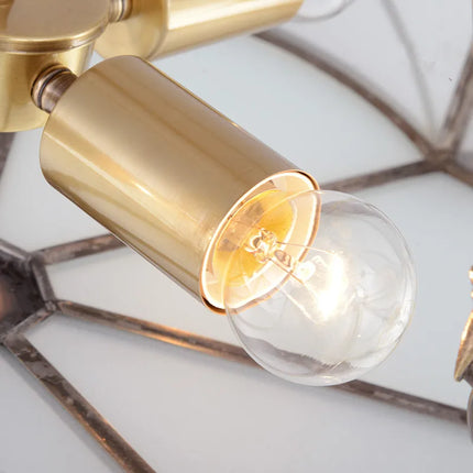 Plafonnier rond en cuivre pour intérieur élégant — LZ4X9T2