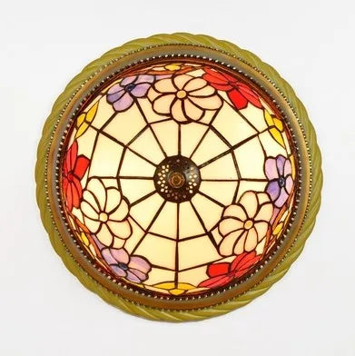 Plafonnier en vitrail style méditerranéen pour intérieur et extérieur — LZ4X9B2