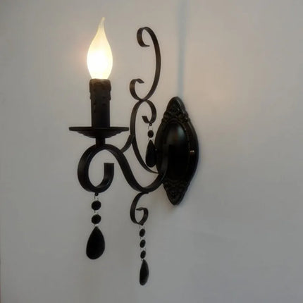 Applique murale classique en métal et cristal style européen — LZ4X9P2