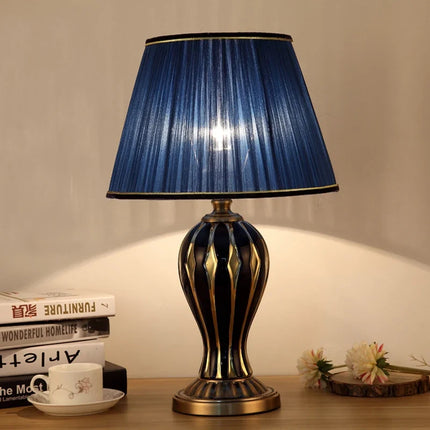 Lampe de bureau américaine antique en céramique peinte à la main — LZ4QJ7M