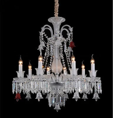 Lustre en cristal noir pour éclairage élégant et luxueux — LZ4X9QJ2