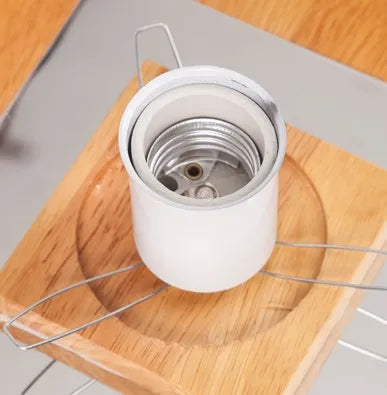 Plafonnier japonais minimaliste en bois pour intérieur — LZQ7X2