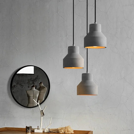 Suspension industrielle vintage en ciment pour bar et café — LZ4X9T2