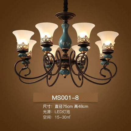 Lustre LED en céramique au style rétro moderne et luxueux — LZ4T9X2