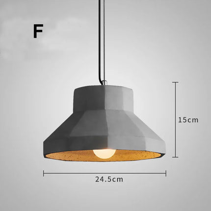 Suspension industrielle vintage en ciment pour bar et café — LZ4X9T2