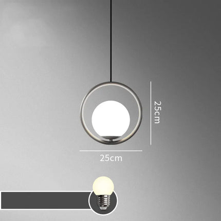 Lustre LED rétro en verre pour décoration intérieure — LZ4D9XQ
