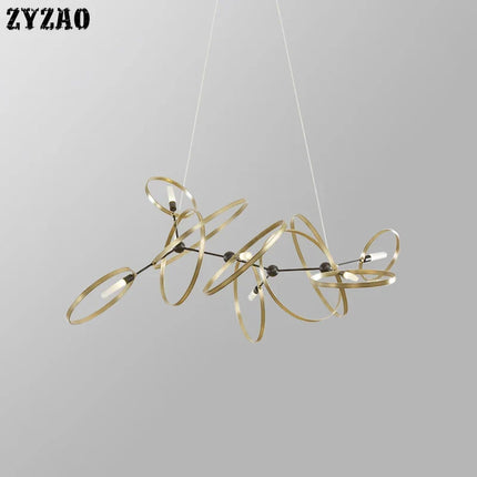 Lustre décoratif LED en métal au design moderne pour intérieur — LZ4XJ9