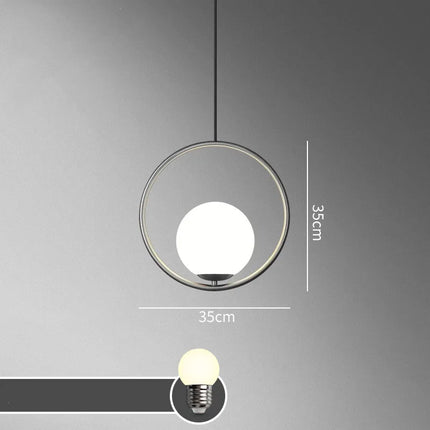 Lustre LED rétro en verre pour décoration intérieure — LZ4D9XQ