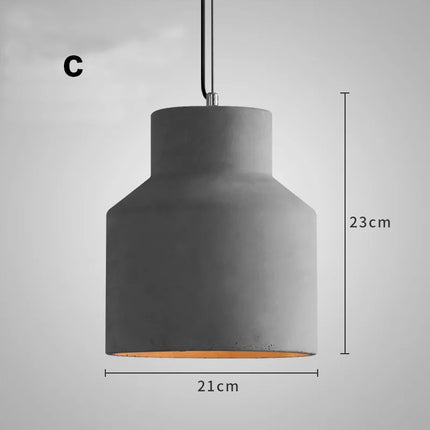 Suspension industrielle vintage en ciment pour bar et café — LZ4X9T2