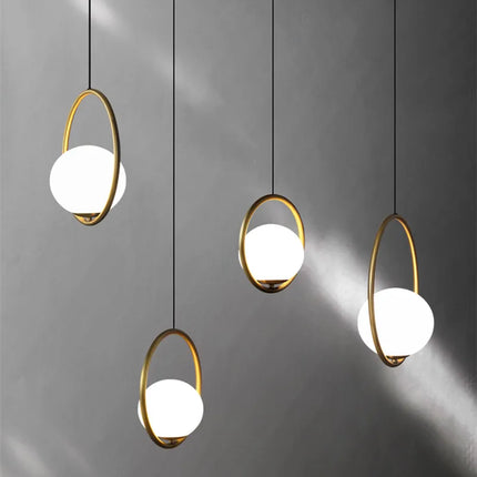 Lustre LED rétro en verre pour décoration intérieure — LZ4D9XQ