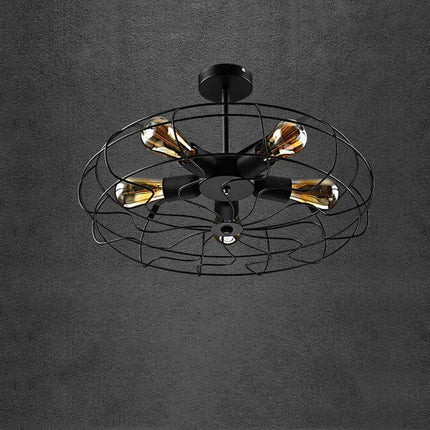 Plafonnier ventilateur suspension style loft rétro — LZ4X9P2