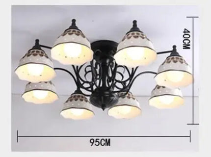 Plafonnier en céramique ambiance rétro style européen pour intérieur — LZ4G7X2