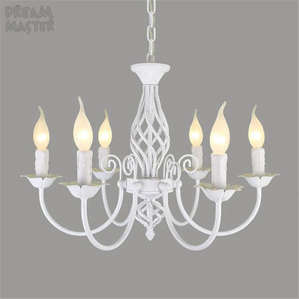 Lustre suspension LED à bougies style européen moderne — LZ4P9X