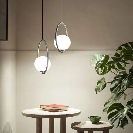 Lustre LED rétro en verre pour décoration intérieure — LZ4D9XQ