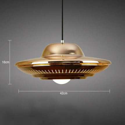 Suspension UFO moderne en métal plaqué décoratif — LZ4X9T