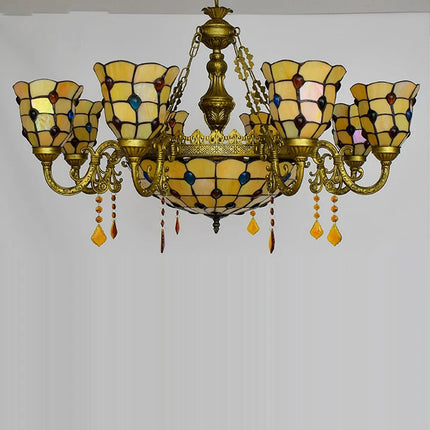 Suspension en verre style Tiffany pour intérieur moderne élégant — LZ4X9B