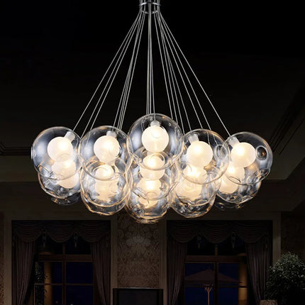 Suspension moderne à plusieurs têtes en boule de verre — LZ4X9P