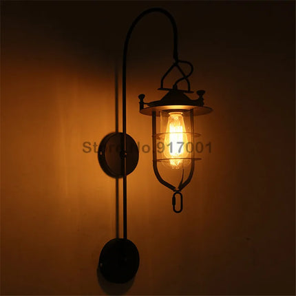Applique murale industrielle en métal style rétro américain — LZ4F7Q2