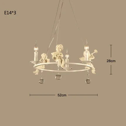 Suspension rétro américaine en résine blanche style bougie — LZ4P9XJ