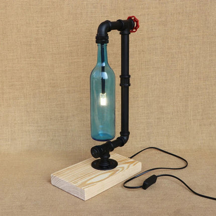 Lampe de bureau industrielle vintage avec abat-jour bouteille — LZ4F9XQ