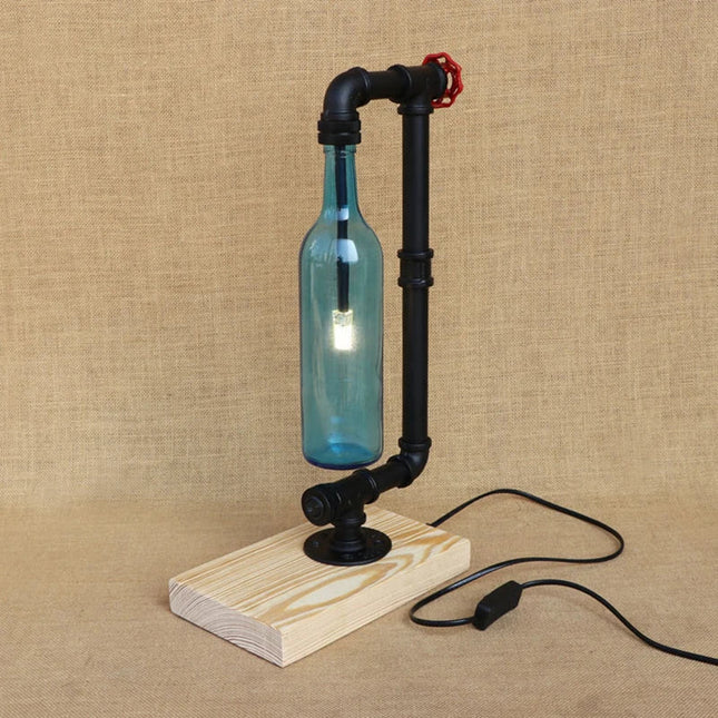 Lampe de bureau industrielle vintage avec abat-jour bouteille — LZ4F9XQ