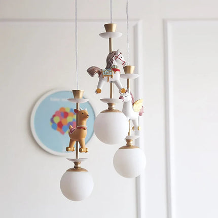 Suspension lampe de chevet en bois moderne pour enfants — LZ4X9T