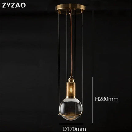Suspension en verre cristal au design nordique pour cafés et restaurants — LZ4X9B2