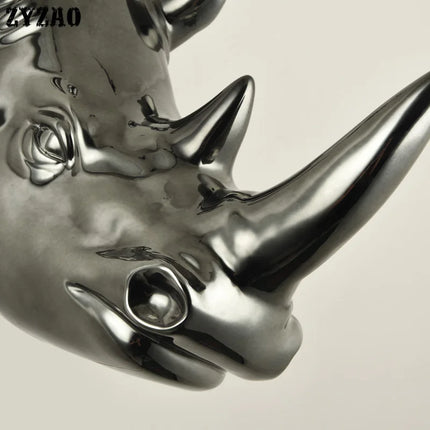 Applique murale rhinocéros au style campagnard américain — LZ4T9X